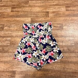 SHEIN Curve Women’s Floral Tropical Strapless Romper Sz 2X. MH-106